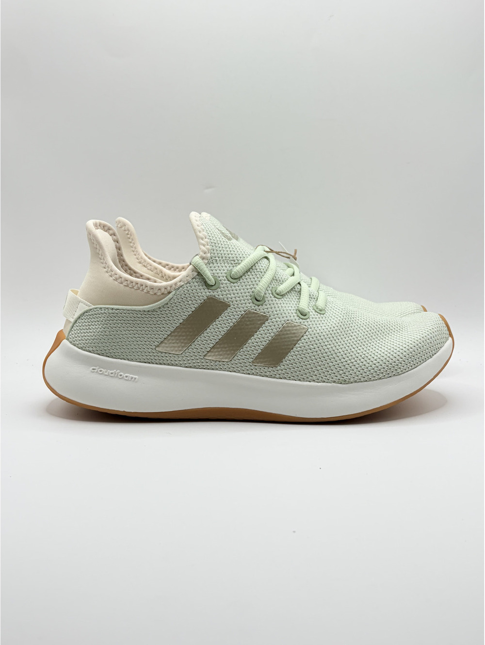 Adidas Cloudfoam Pure SPW‎ Women's Sneakers Size 8 Mint Green Beige Mesh